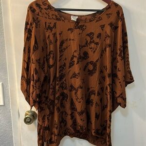 HAMAKUA Rust Brown Blouse, Sz L